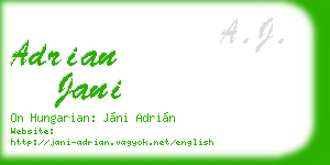 adrian jani business card